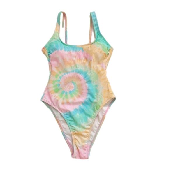 Stoney Clover Lane x Target Rainbow Tie Dye One Piece Swimsuit Size XS New - Picture 2 of 16